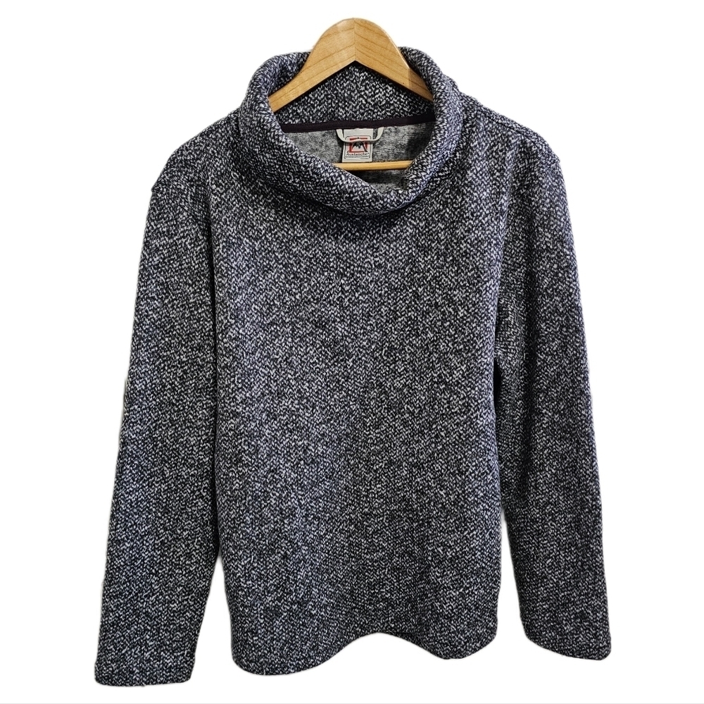 Avalanche grey knit cowl pullover sweater size large
